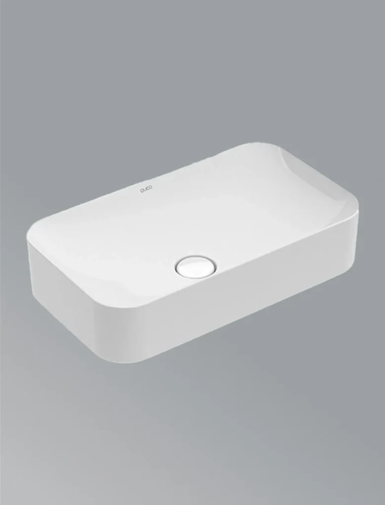 600mm vanity top without faucet hole in white