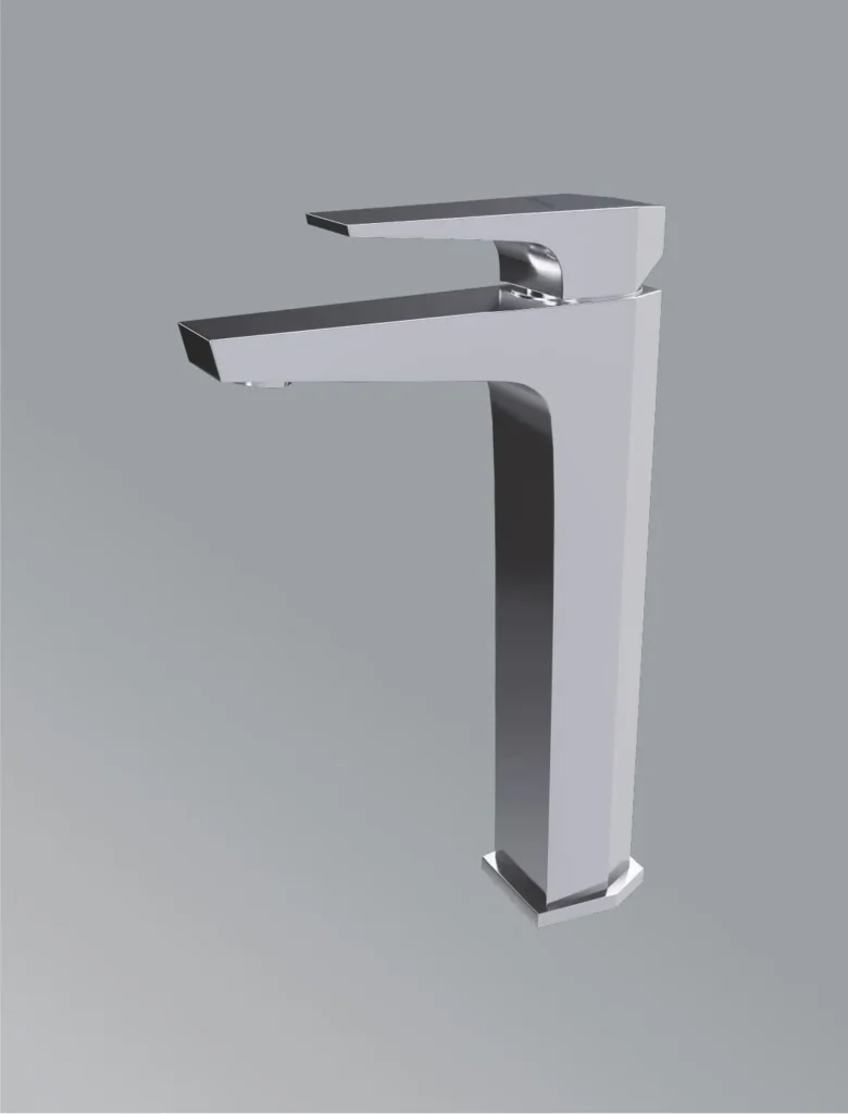 Aura-Single Control basin faucet tall in polished chrome