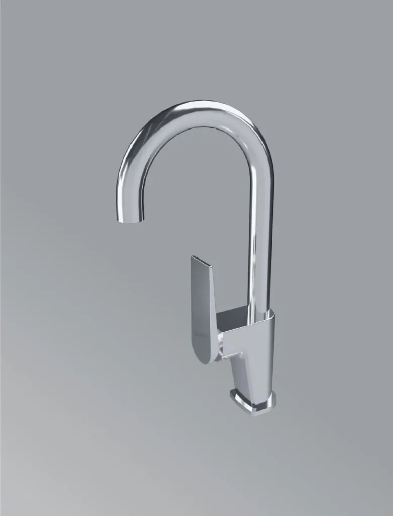Single Control Kitchen faucet in polished chrome