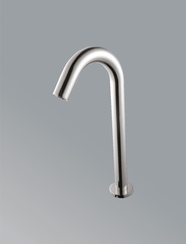 Touchless basin faucet tall cold-only in polished chrome