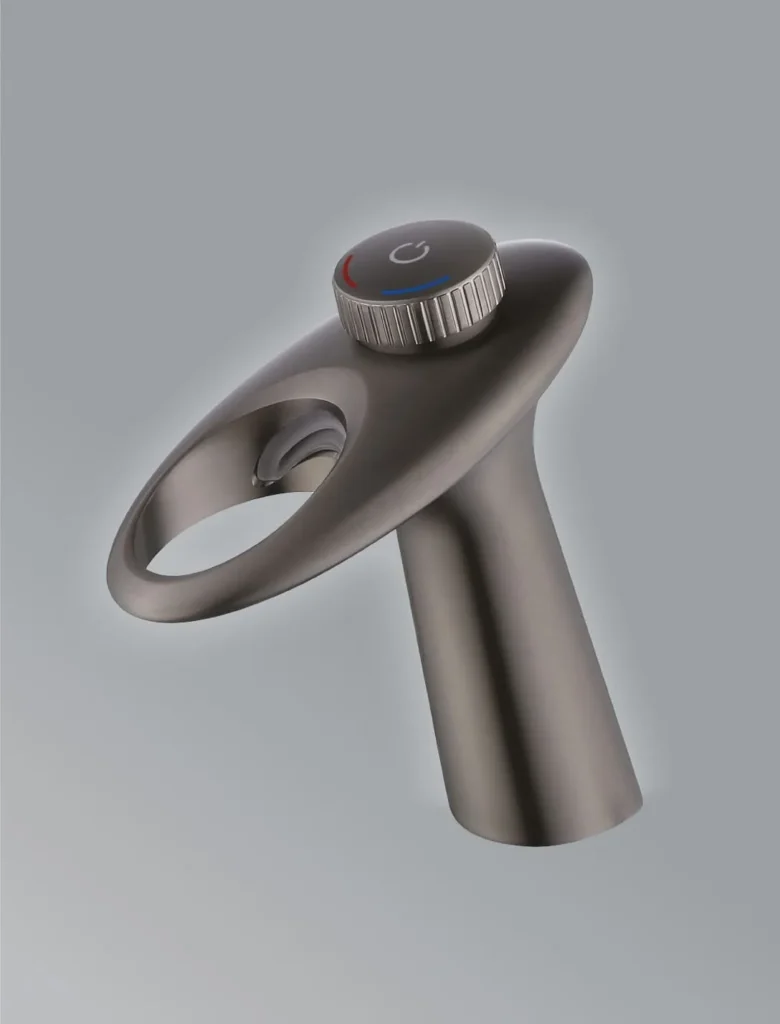 Pebble-Single Control basin faucet in gun grey