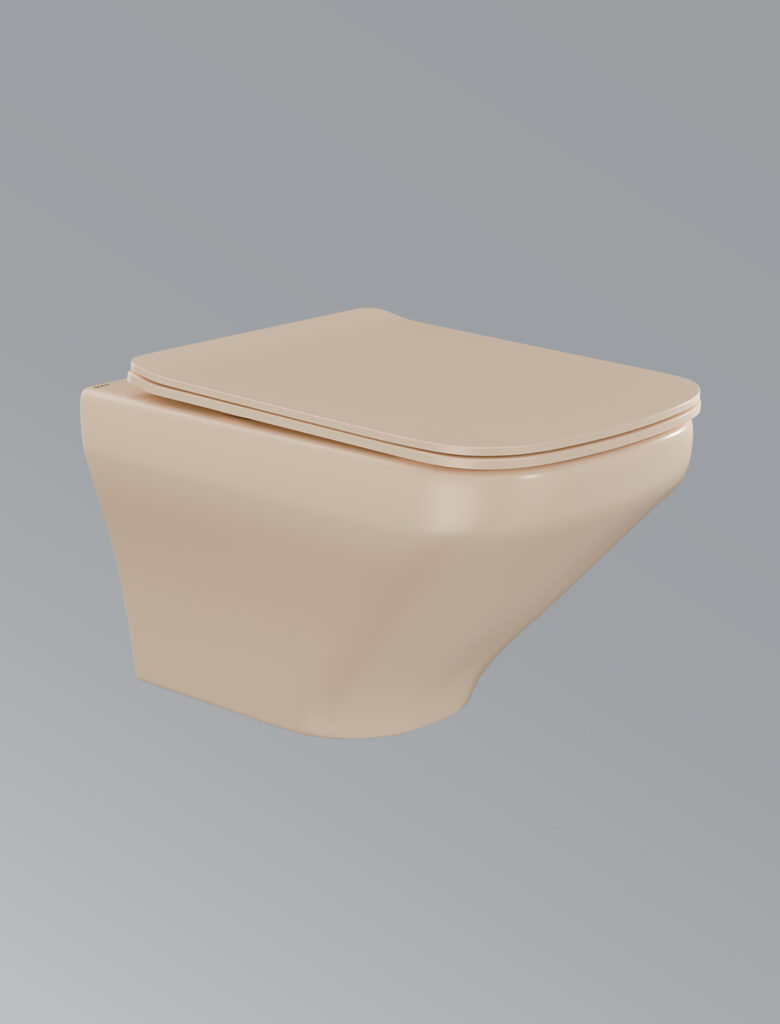 Aura Neo Wall Hung Toilet-Matte Almond