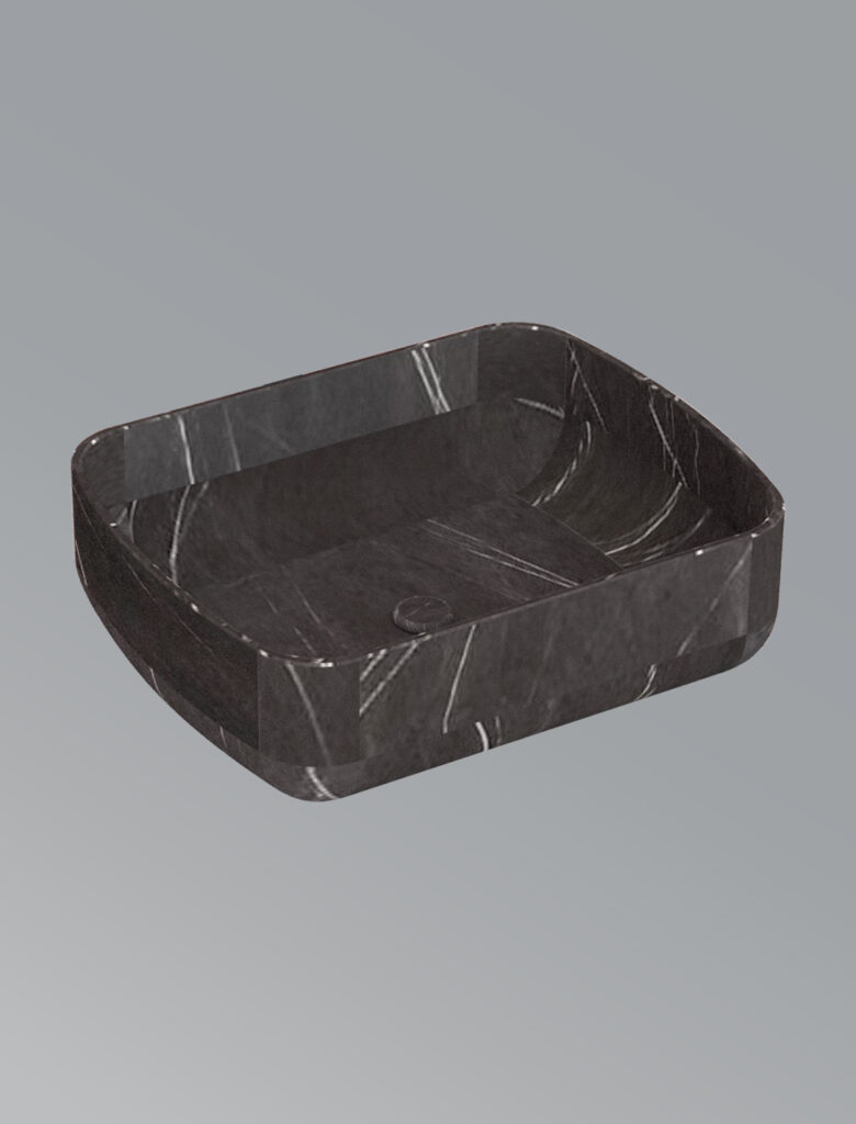 Medini Over The Counter Basin- Pietra Grey Matte