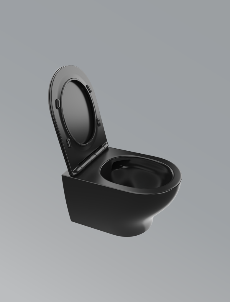 Spectra Neo Wall Hung Toilet-Matte Black