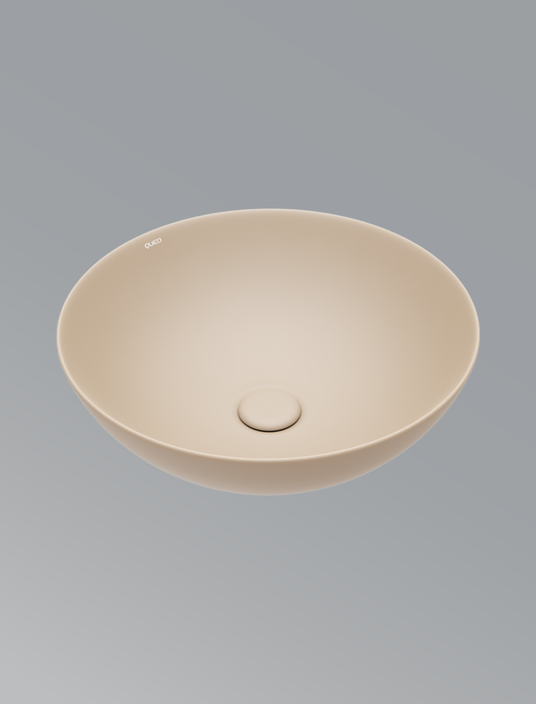 Spectra Round Over The Counter Basin-Matte Almond